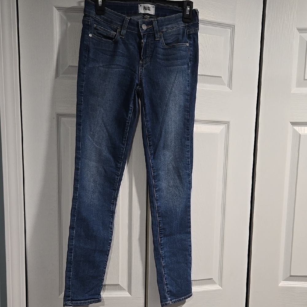 PAIGE Blue Skyline Ankle Peg Jeans
